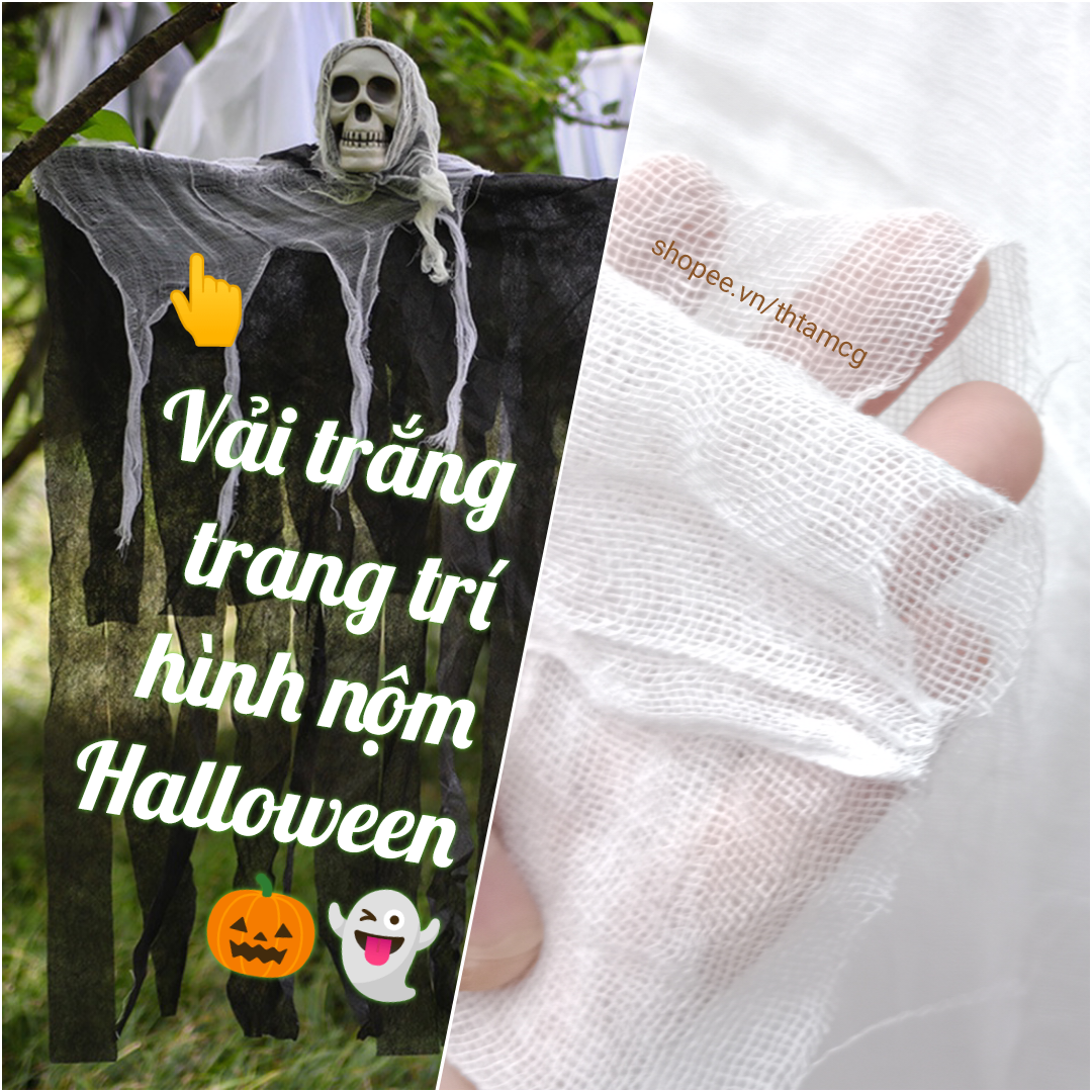 Vải Trắng Trang Trí Hình Nộm Halloween