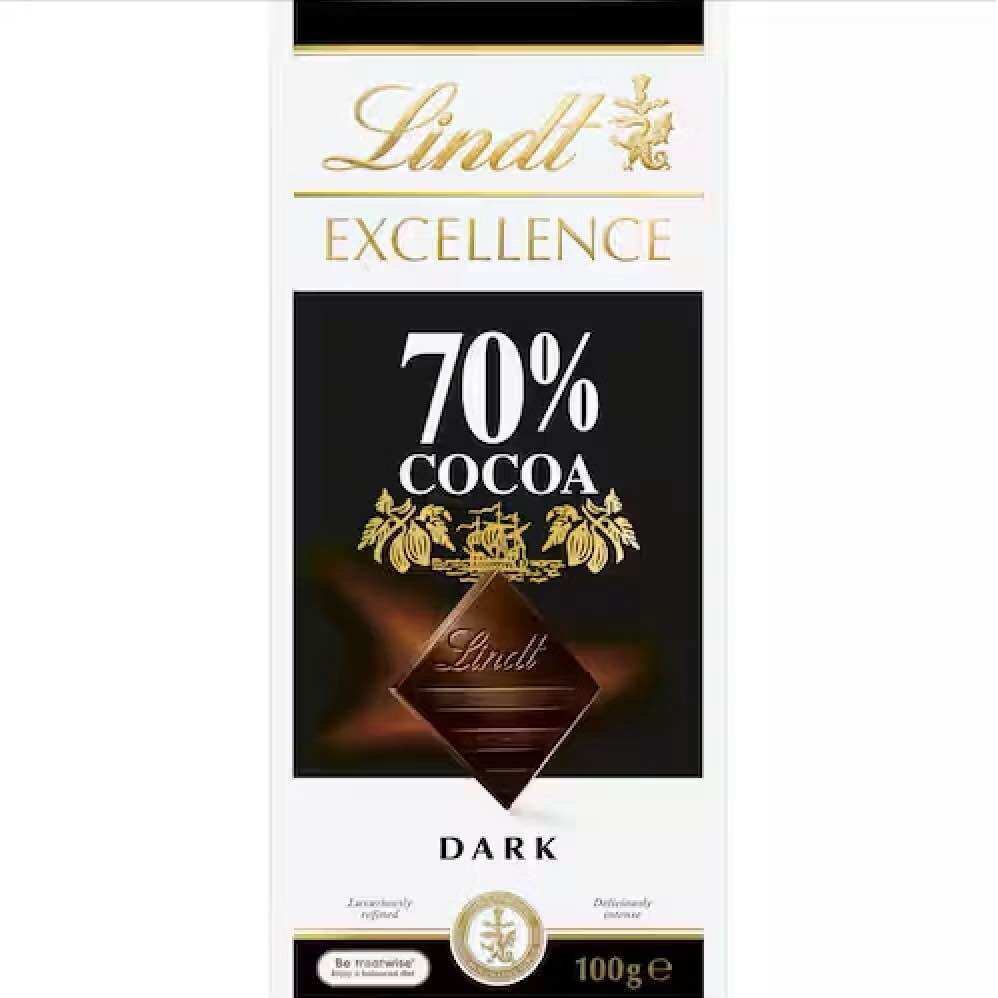 Socola đắng dạng thanh Lindt Excellence Dark Chocolate 70% của Đức thanh 100gr