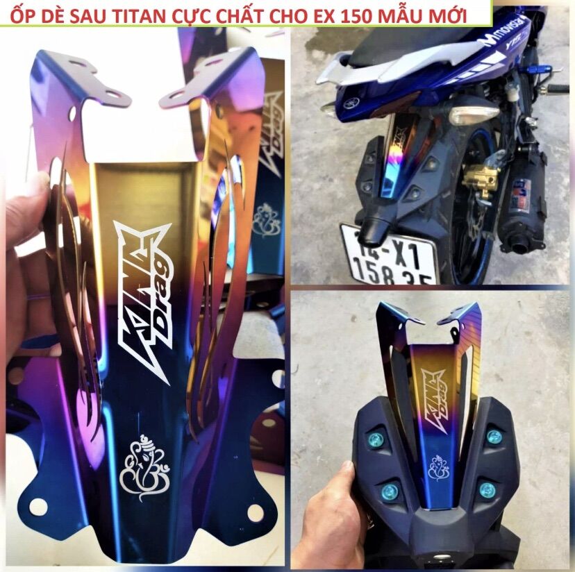 Ốp dè sau titan ex 150