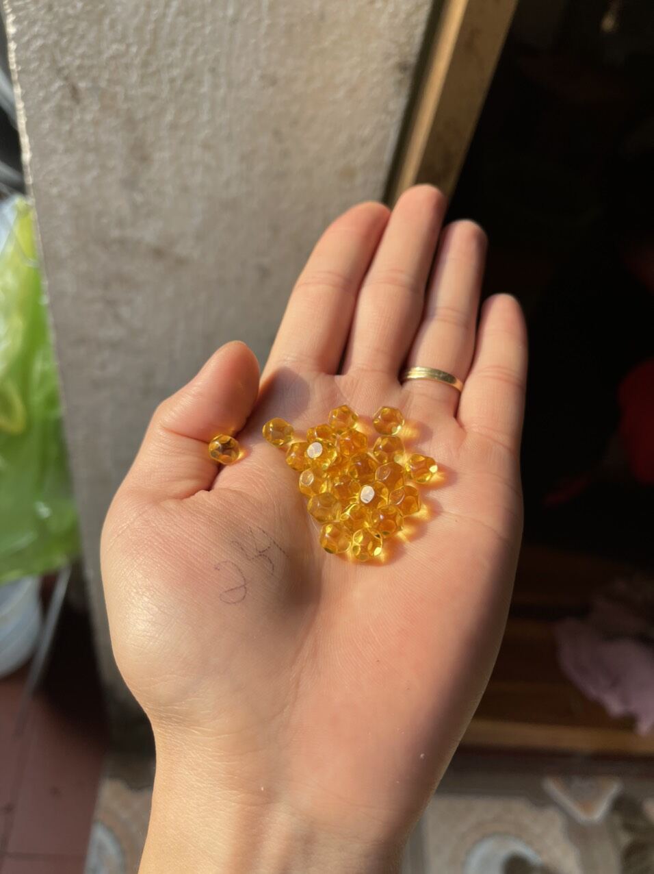 Bi hạt lựu / Bi tròn (Đá tự nhiên/Thủy tinh) chất lượng cao