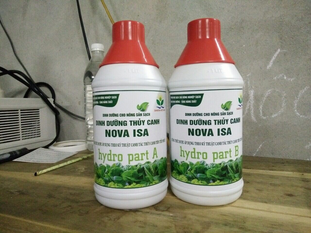 Combo 5 cặp dinh dưỡng thuỷ canh NOVA ISA 2 lít.