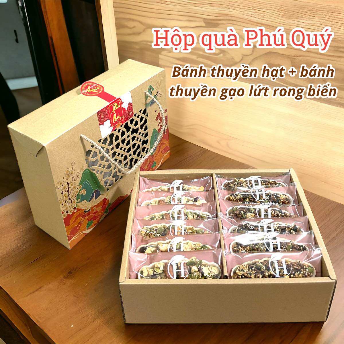 Set quà bánh healthy Tết 2024