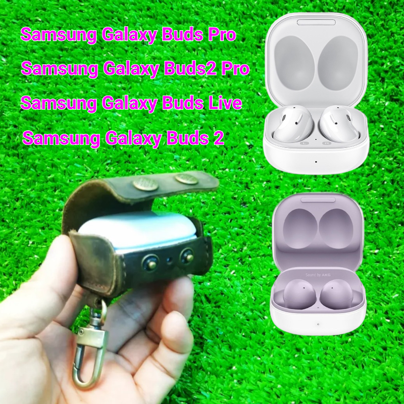 Bao da Samsung Galaxy Buds Pro / Buds live / Buds 2 (chung mẫu) da thật handmade