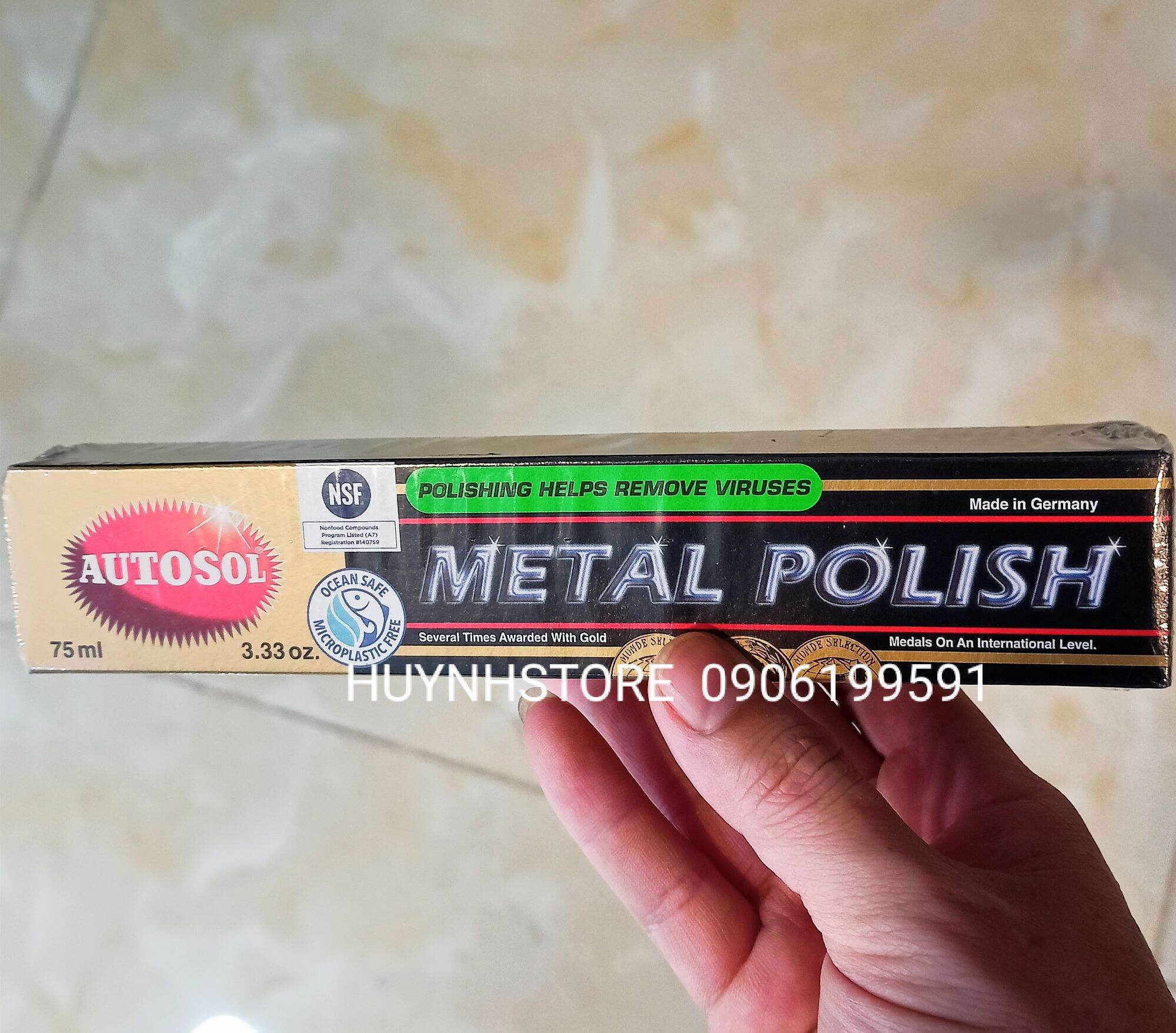 Kem đánh bóng kim loại Metal polish 75ml - loại của Đức