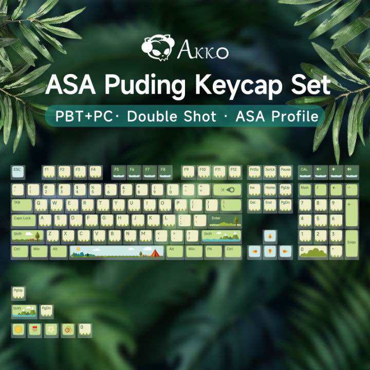 Keycap Akko ASA Pudding Summer Profile dùng trên nhiều layout bàn phím cơ - Polabe Store