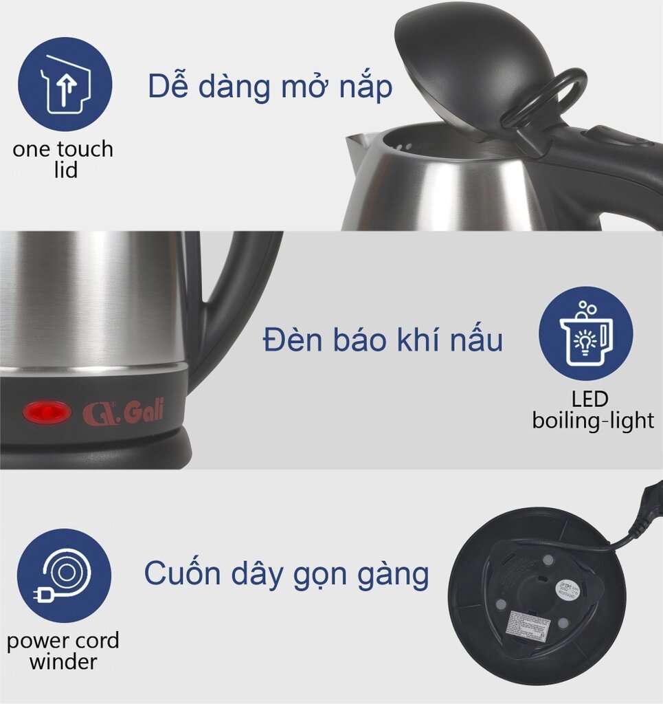 Ấm đun siêu tốc Gali GL-0018C 1,8 lít