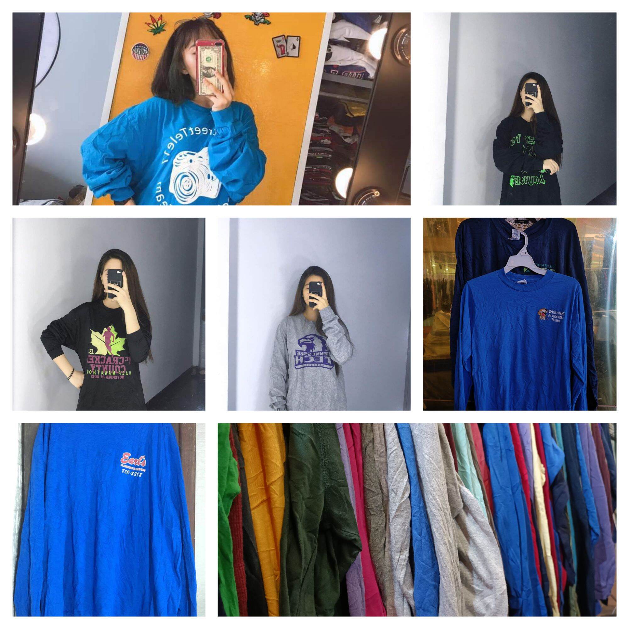 Áo thun mỹ tay dài 2hand độ mới cao