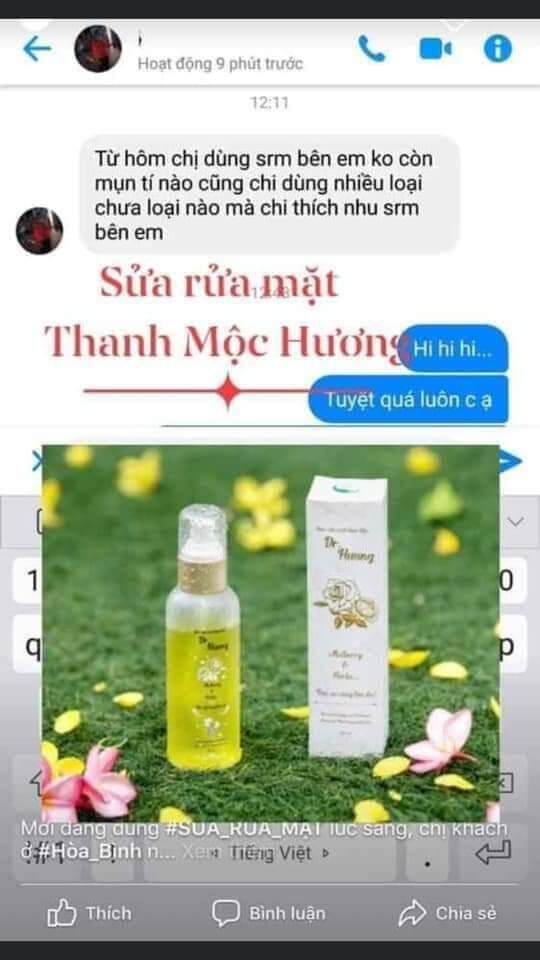 Sữa Rửa Mặt Thanh Mộc Hương