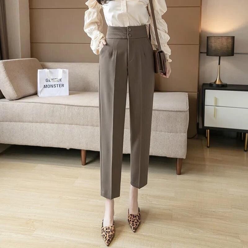 QUẦN CẠP CAO BAGGY 2CÚC- QUẦN CÔNG SỞ CẠP CAO 2 cúc