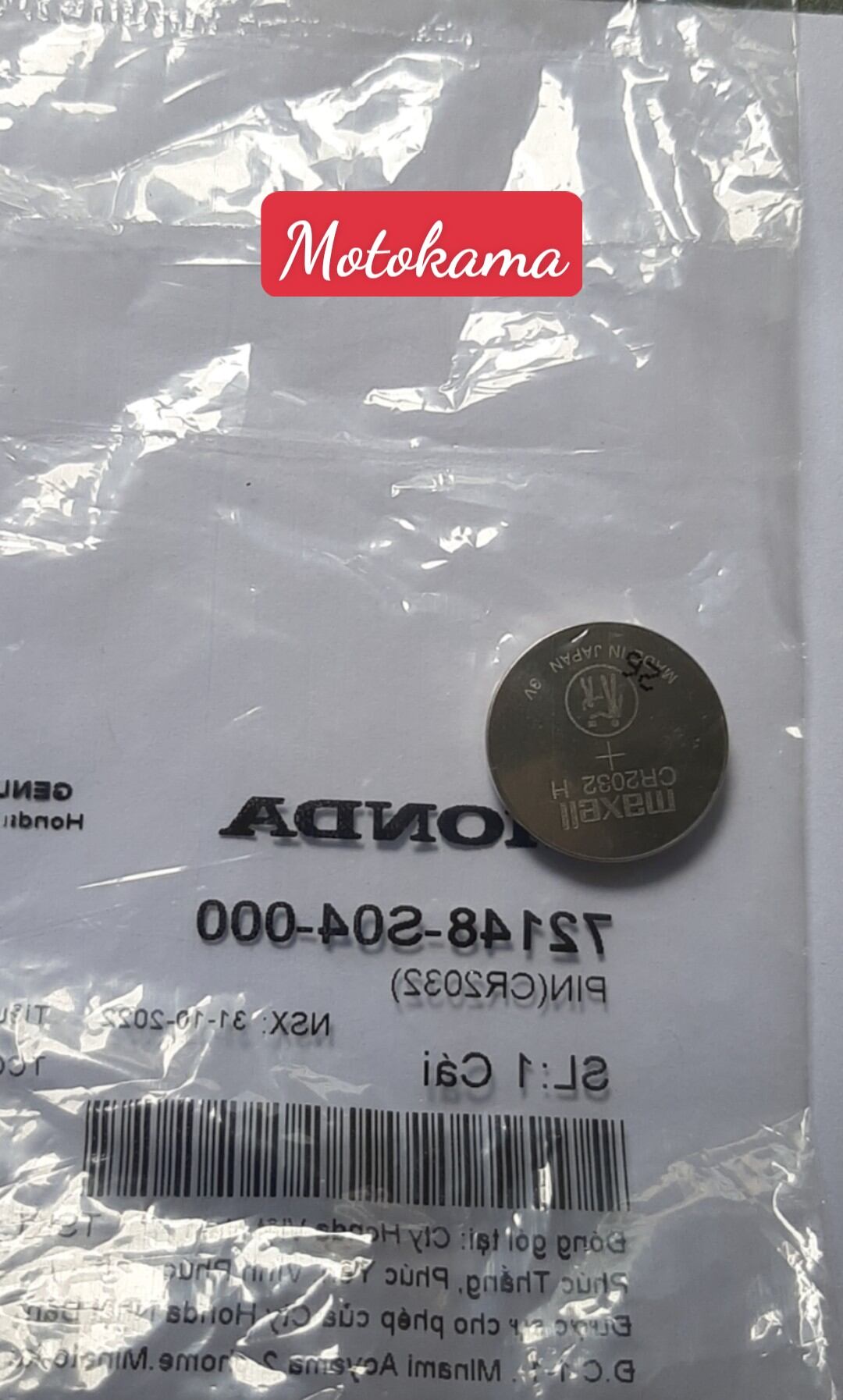 Pin remote xe máy Honda