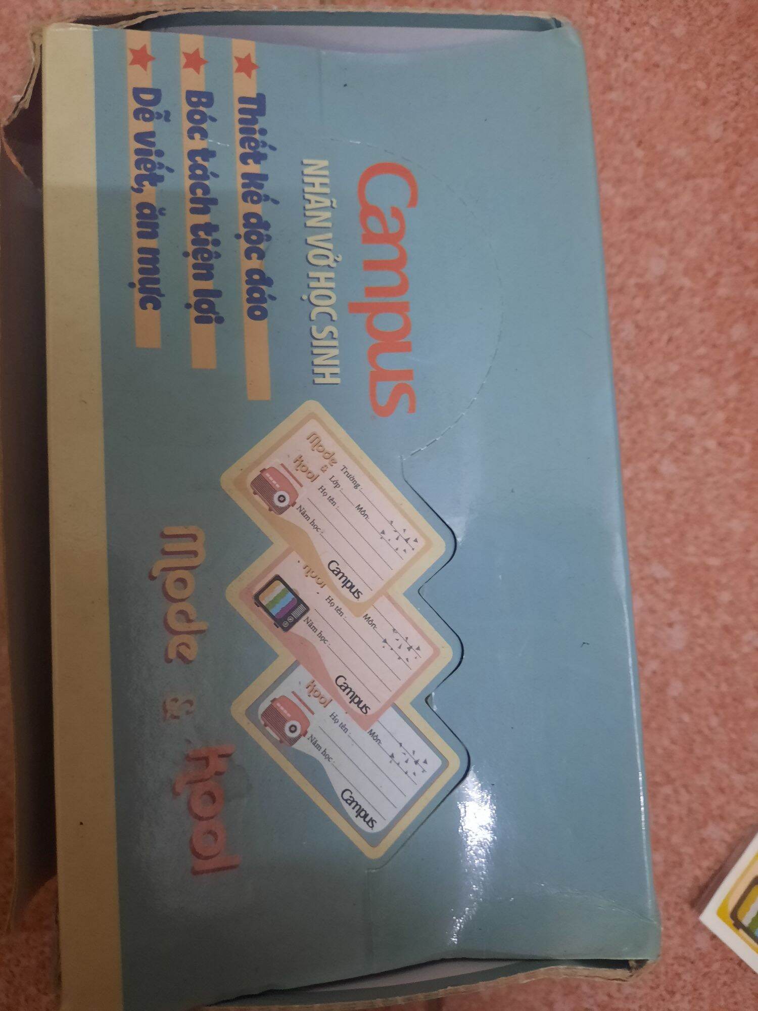 vỉ 18 nhãn vở campus