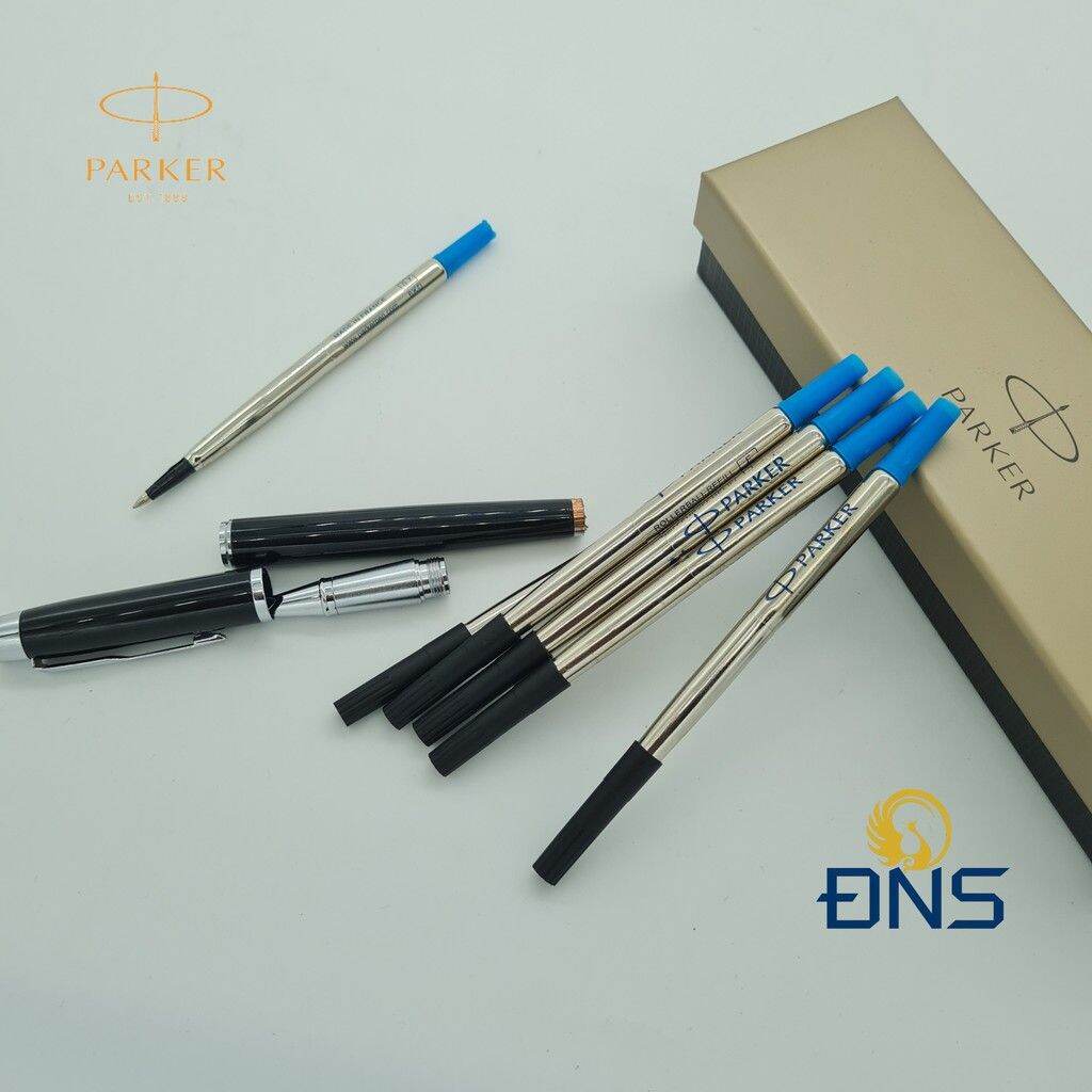 2 ruột ngòi bút ký dạ bi, ruột ngòi bút ký cao cấp parker - xanh/đen