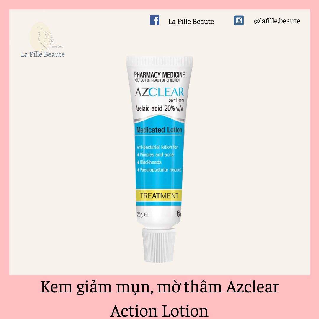 Kem Giảm Mụn Mờ Thâm Azclear Action Lotion 20% Azelaic Acid 25G