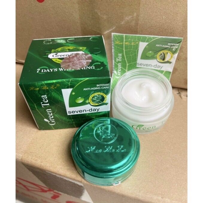 Kem trà xanh nám thâm sạm tàn nhang green tea thái lan chất kem trắng chuẩn xịn