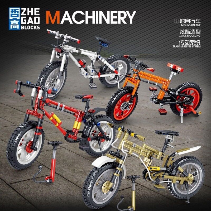 Lắp ráp xếp hình lego machinery ql1291- ql1294: mô hình xe đạp địa hình