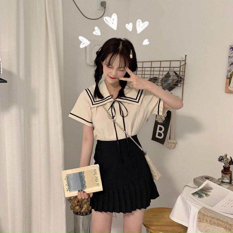 Áo sơ mi thuỷ thủ hàn quốc