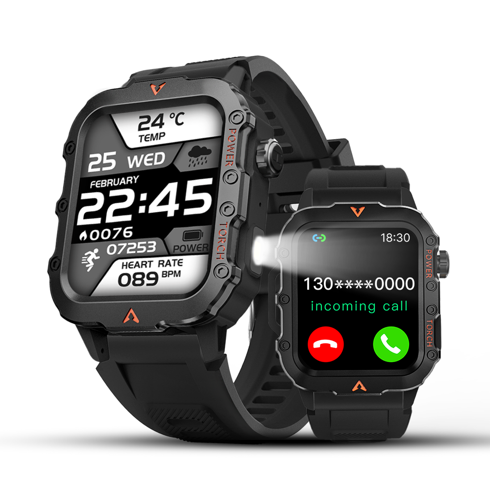 laxasfit | Đồng Hồ Thông Minh G.L Wear Dành Cho Thể Thao Ngoài Trời Đèn LED Hoạt Động Gọi Điện Qua Bluetooth & Theo Dõi Giấc Ngủ Máy Theo Dõi Thể Dục Tương Thích Với Android Wear