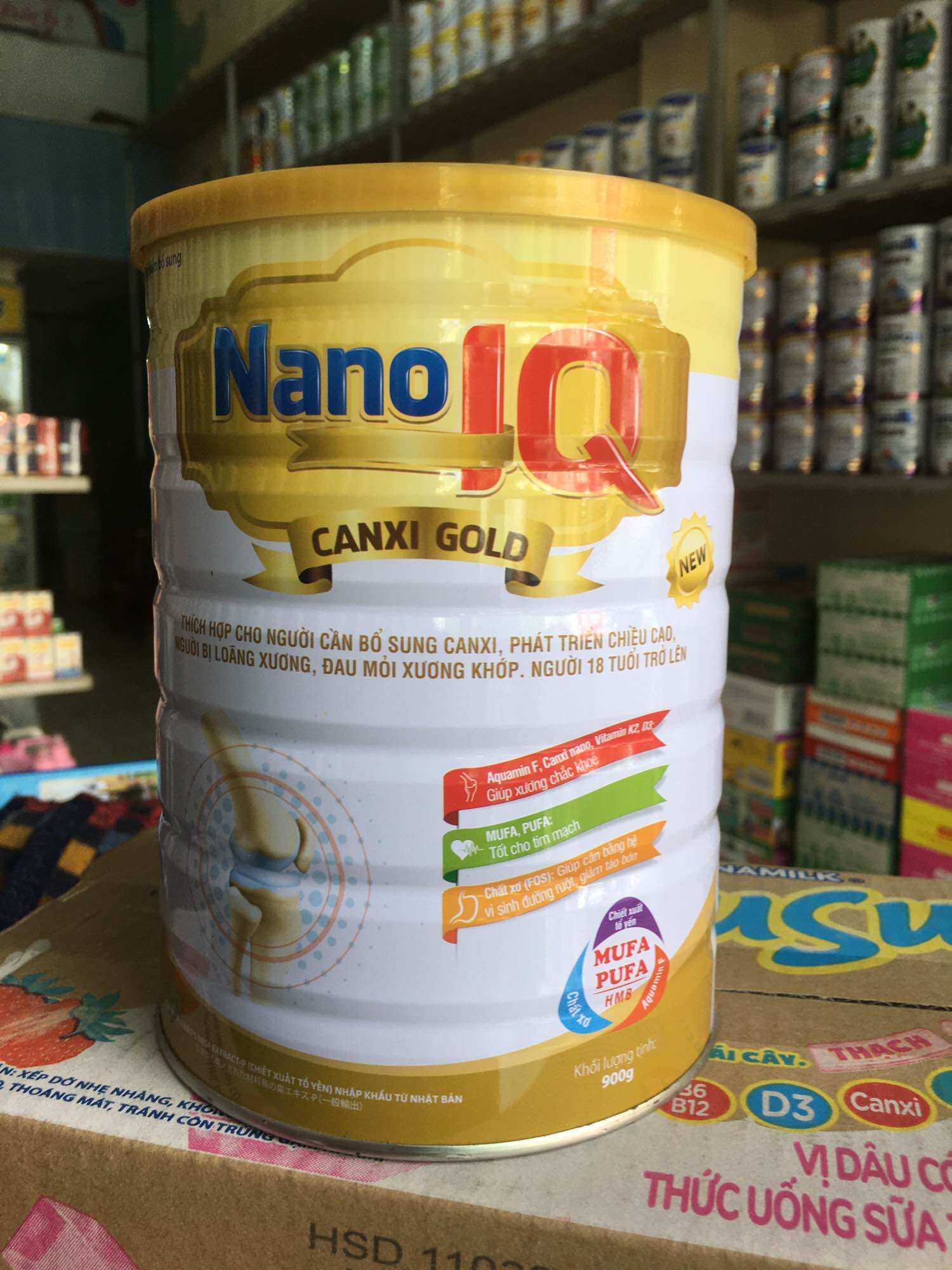 Sữa Nano IQ Canxi gold 900g ( kèm quà)