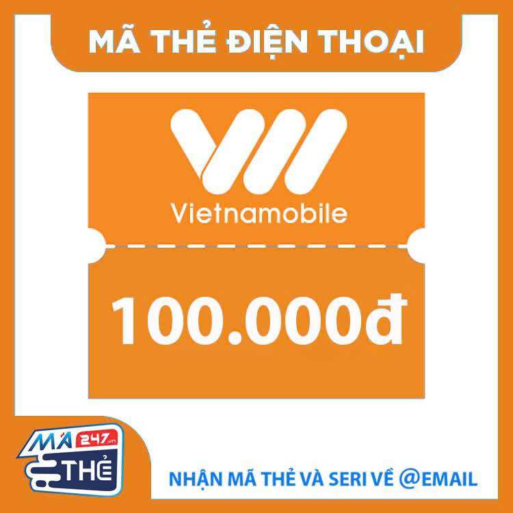 Mã thẻ nạp điện thoại Vietnamobile 100K