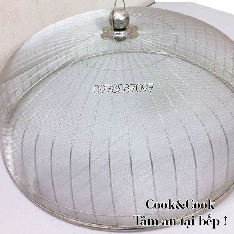 Lồng bàn lưới 2 lớp mắt lưới siêu dầy inox 304 -Hàng shop đặt gia công riêng