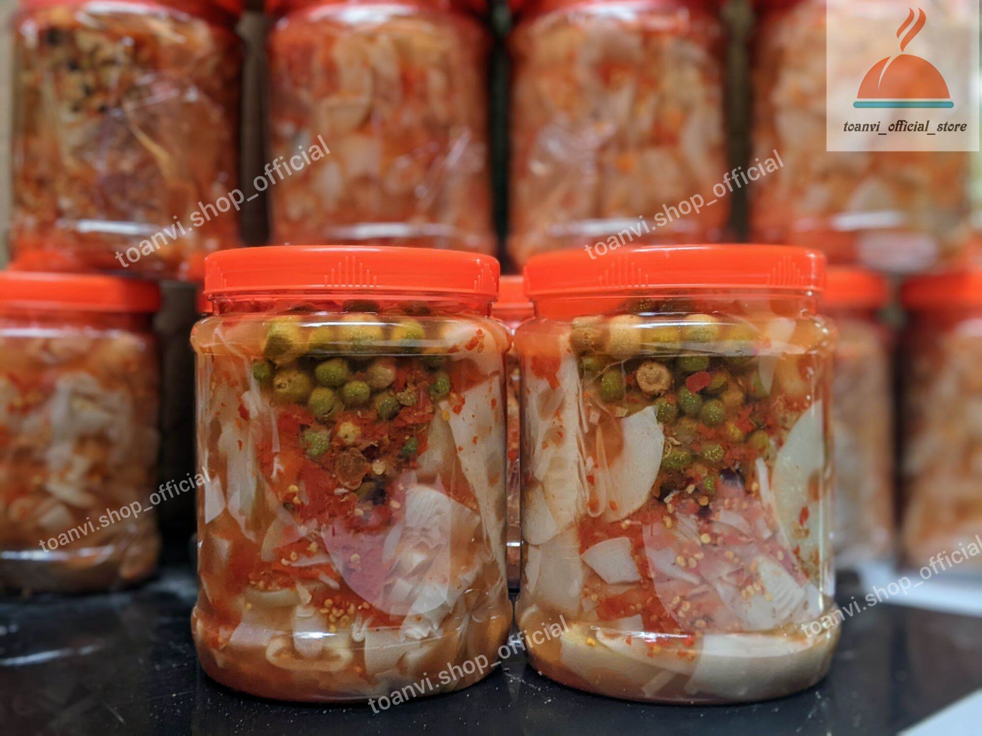 Măng Ớt Mác Mật Lạng Sơn (đặc sản) lọ 1,5kg ( Măng ngâm cay)