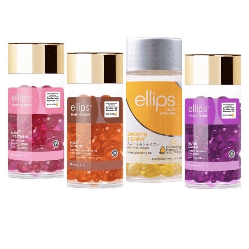 Serum Dưỡng Tóc Ellips Hair Vitamin Moroccan Oil - Hũ 50v