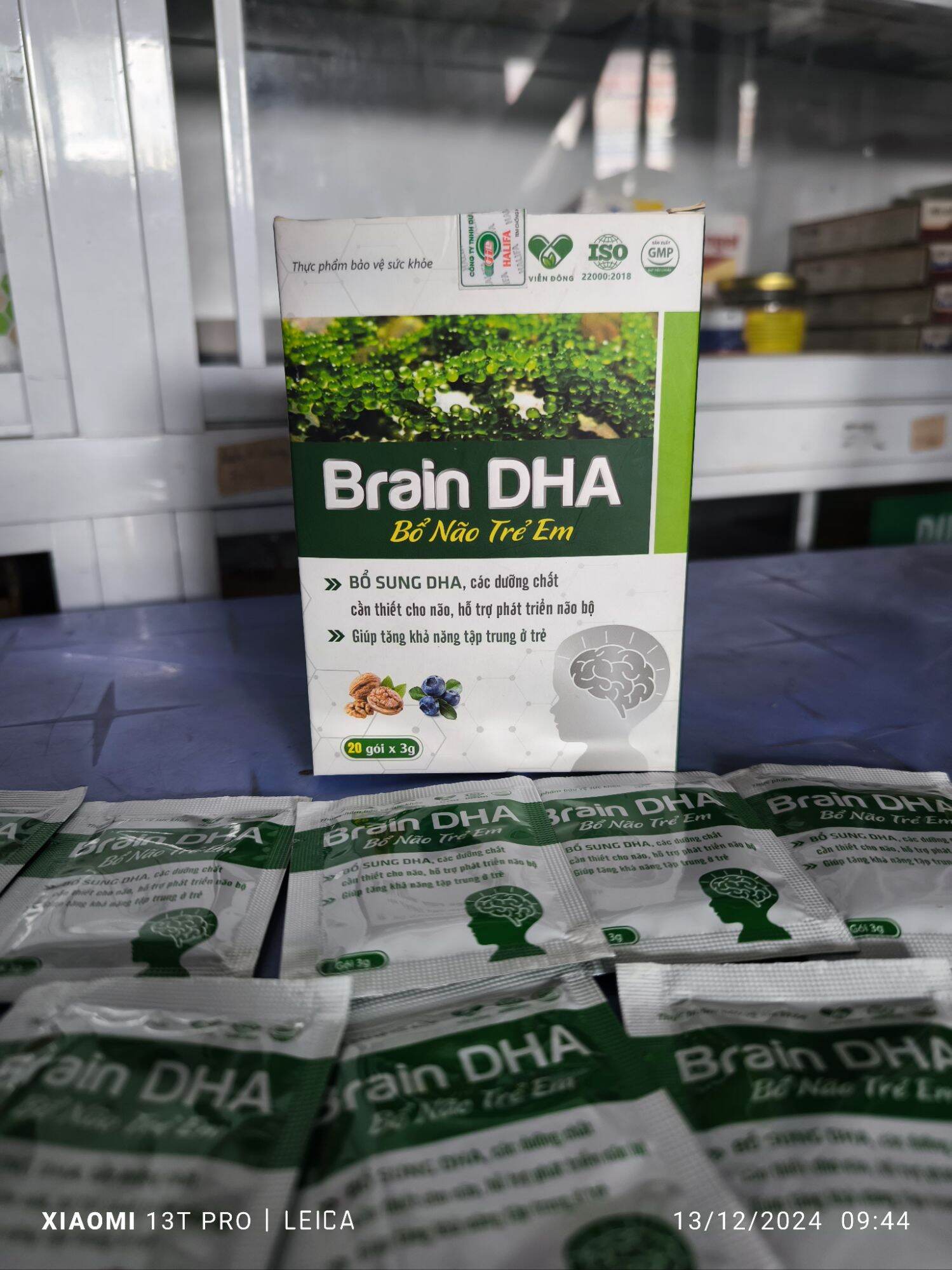 Cốm bổ não trẻ em Brain DHA H20goi