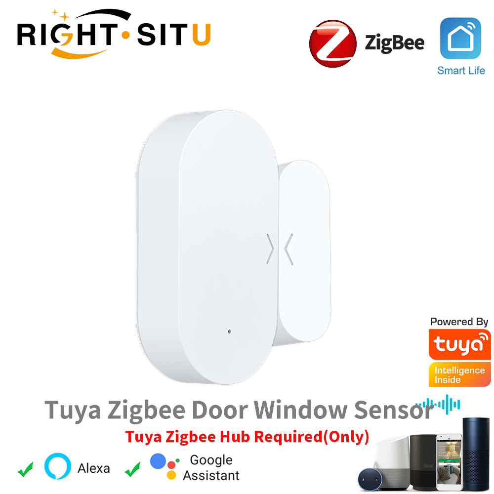 Tuya Zigbee Cửa và Cửa sổ Cảm biến từ tính Máy dò tự động hóa nhà thông minh không dây để đảm bảo an ninh