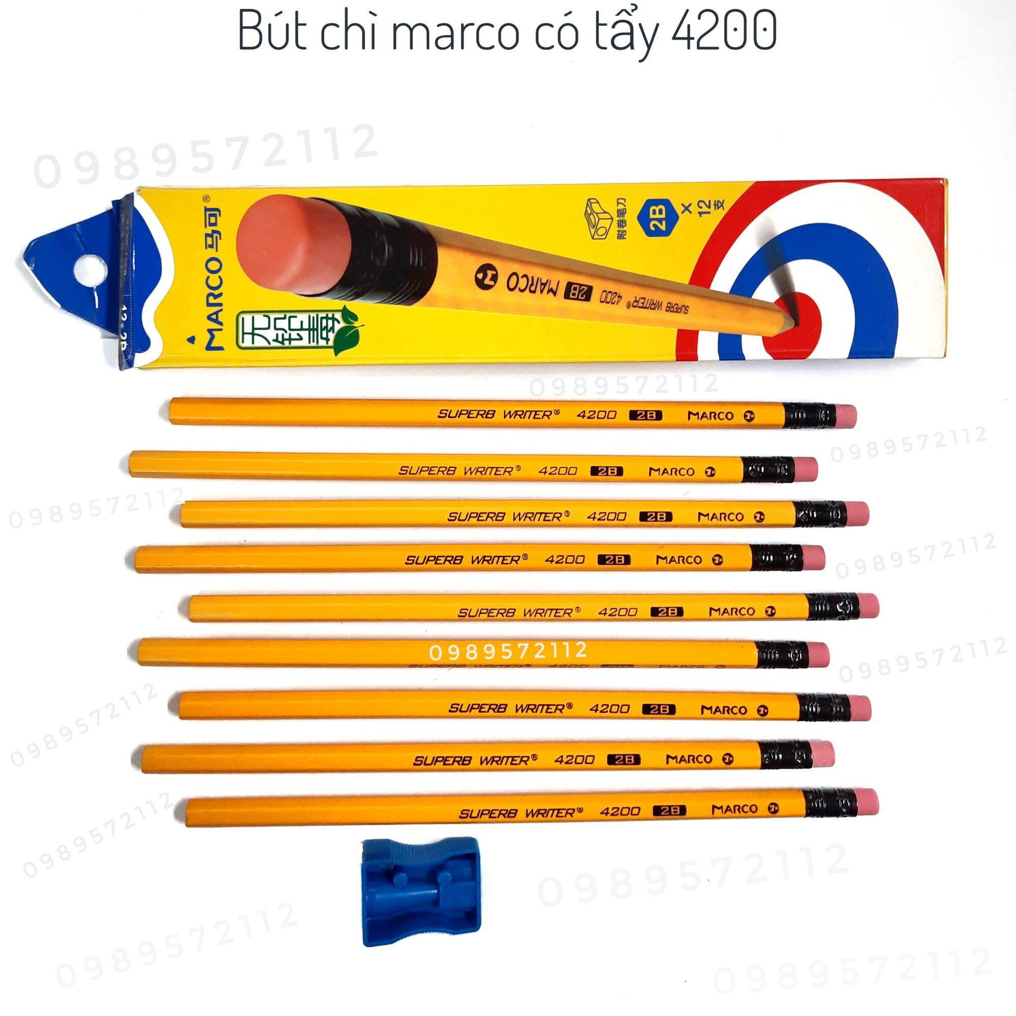 Bút chì marco có tẩy 4200 (12 cái).