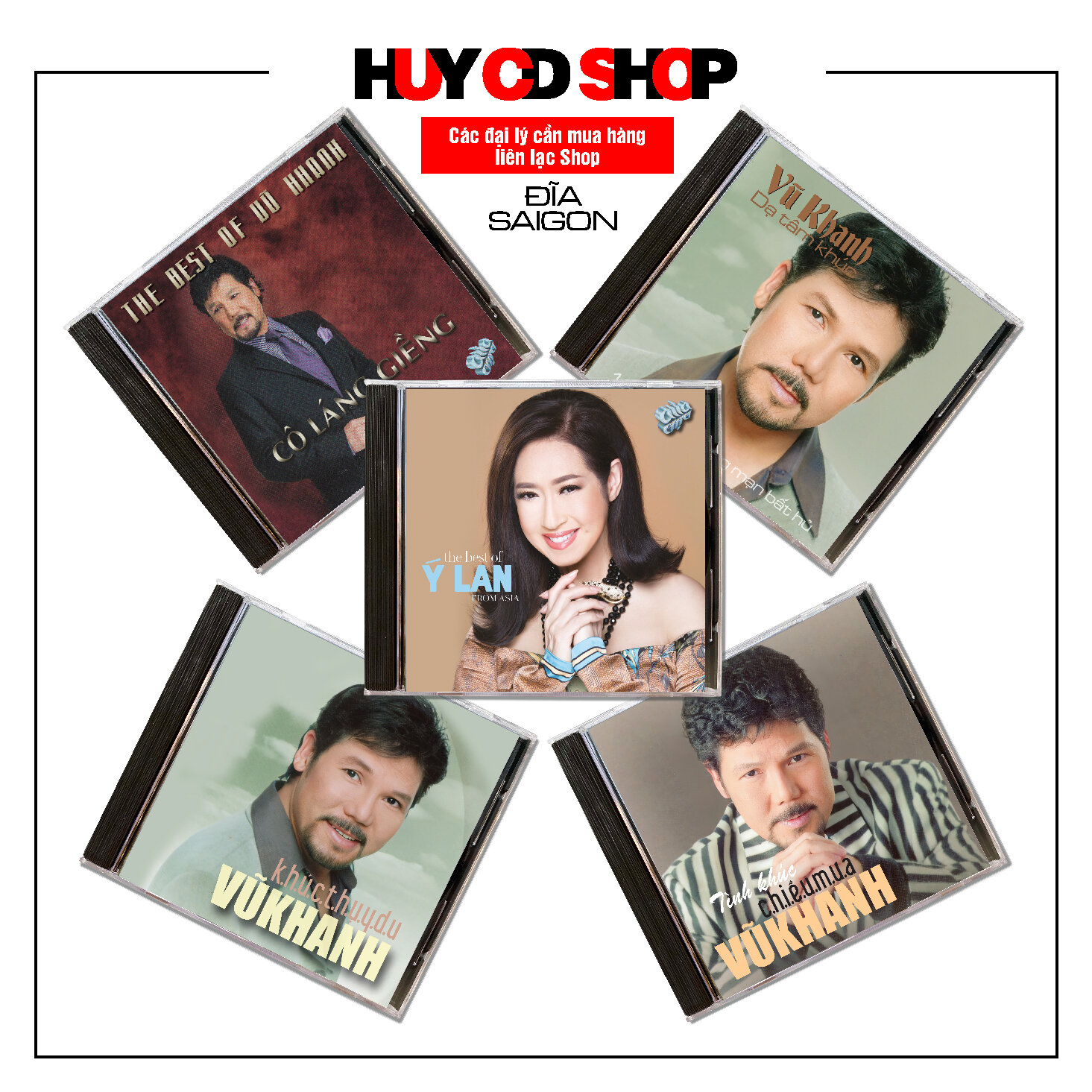 7 đĩa cd vũ khanh ý lan hát nhạc sang trữ tình lãng mạn đĩa lòng trắng chất lượng cao huy cd shop