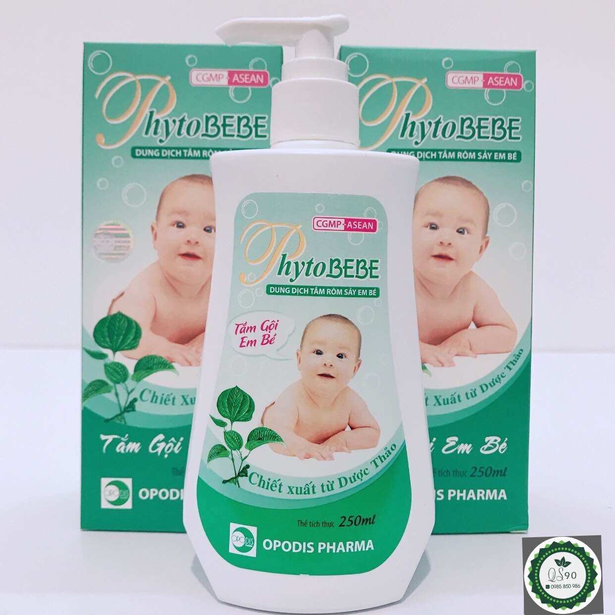 Phytobebe dung dịch tắm rôm sảy 1 chai 250ml