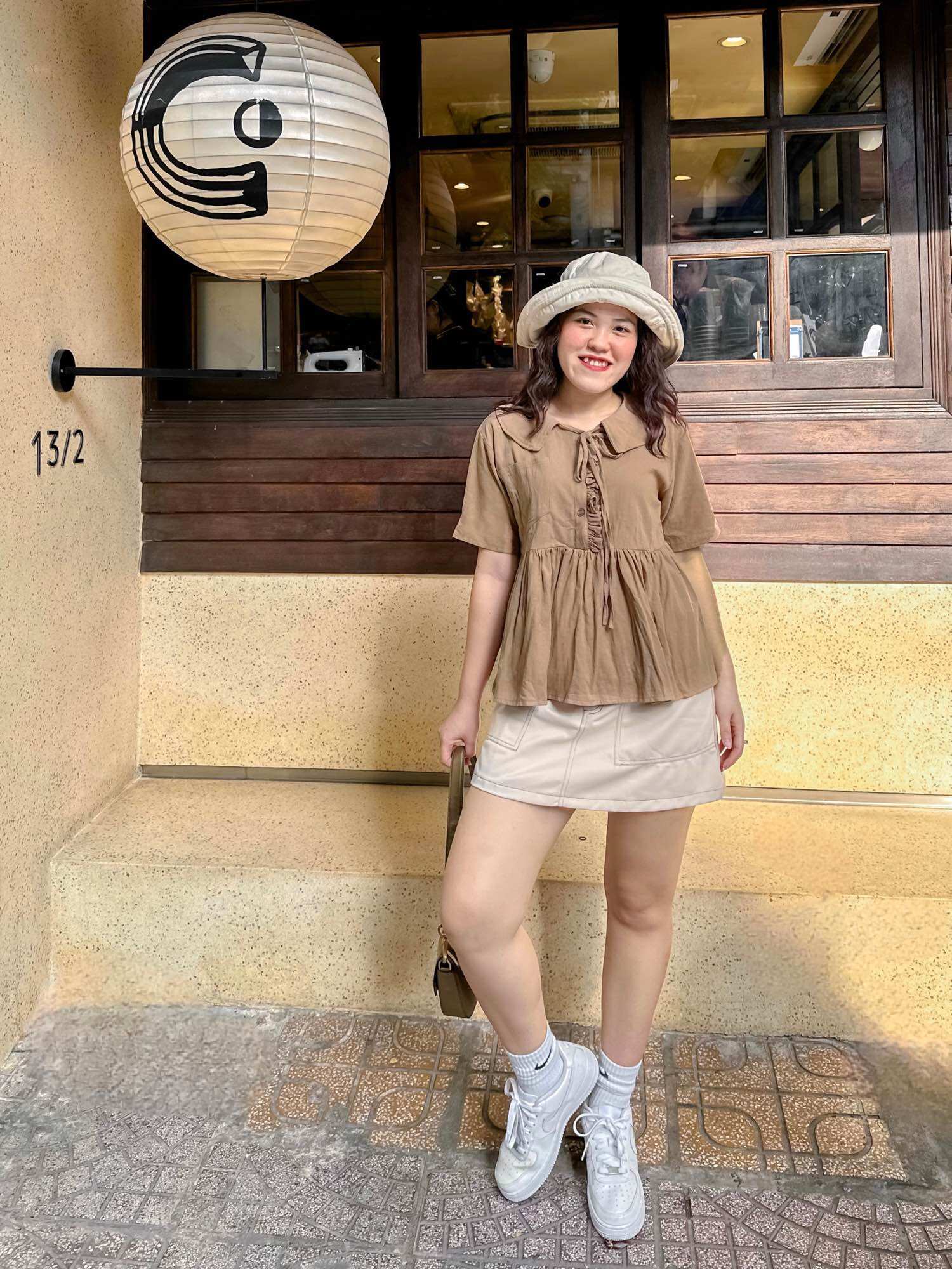 OOTD BIGSIZE | Áo kiểu babydoll cổ sen bèo cúc