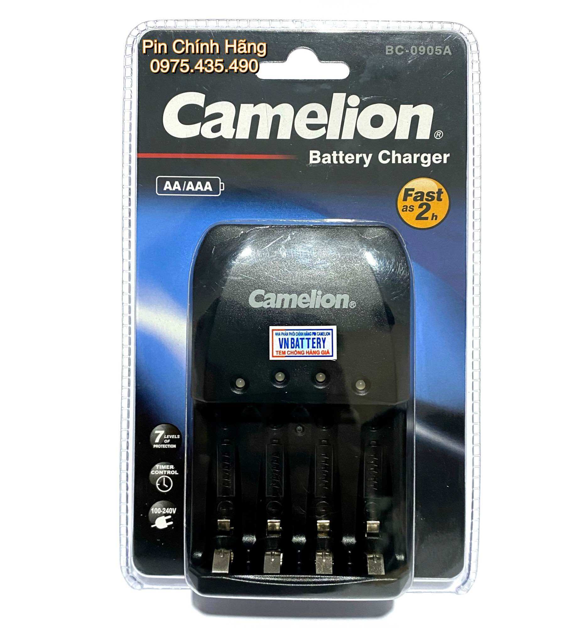 Bộ Sạc Nhanh Tự Ngắt Camelion BC-0905A 2h Không Kèm Pin Hàng Chính Hãng
