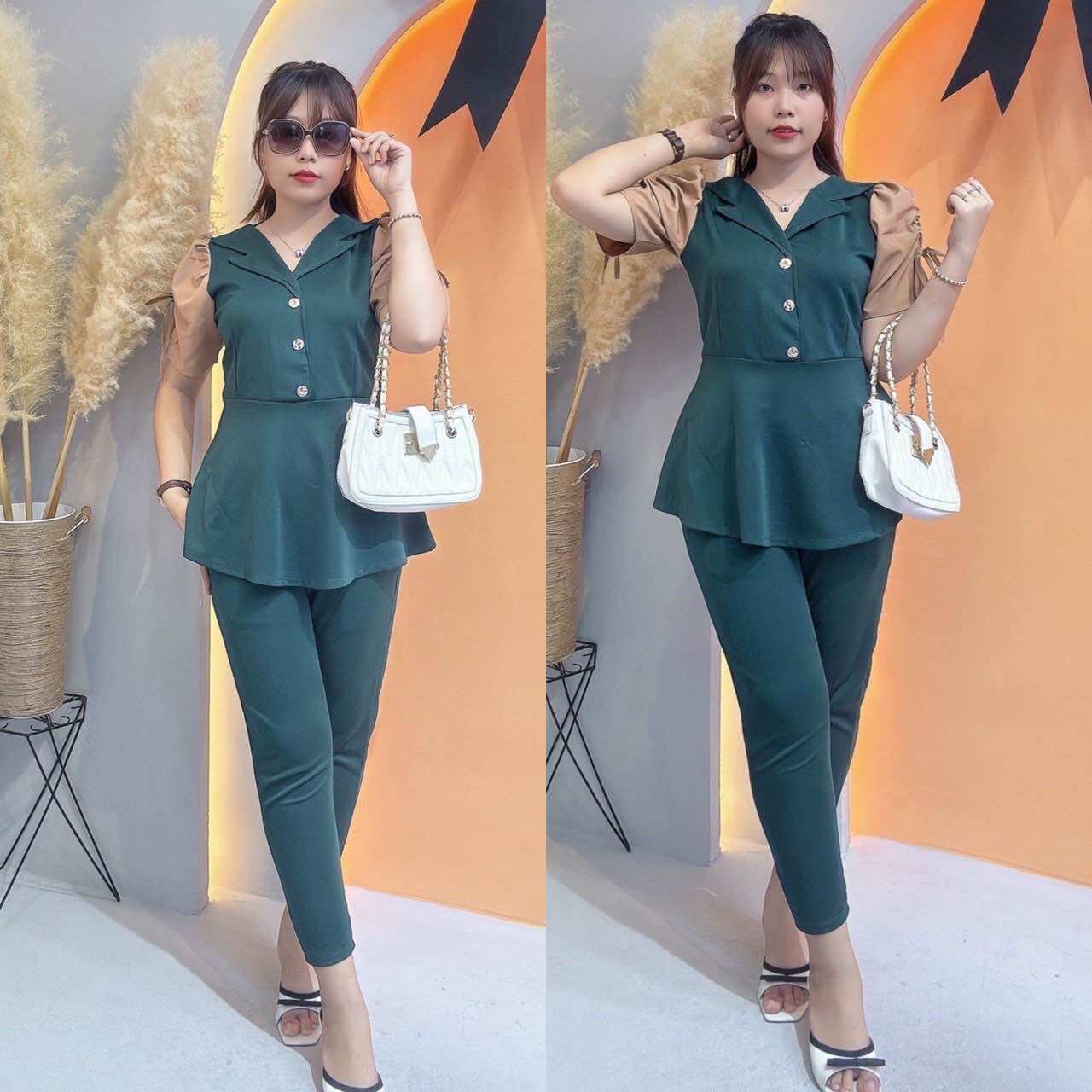 Sét bộ Vest Nút kiểu Bigsize Nữ 67kg đến 95kg