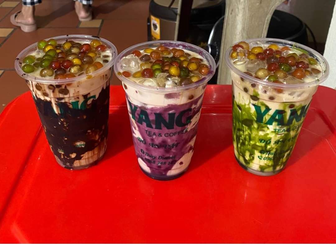 Khoai Tím , matcha , socola dạng sốt phết thành ly