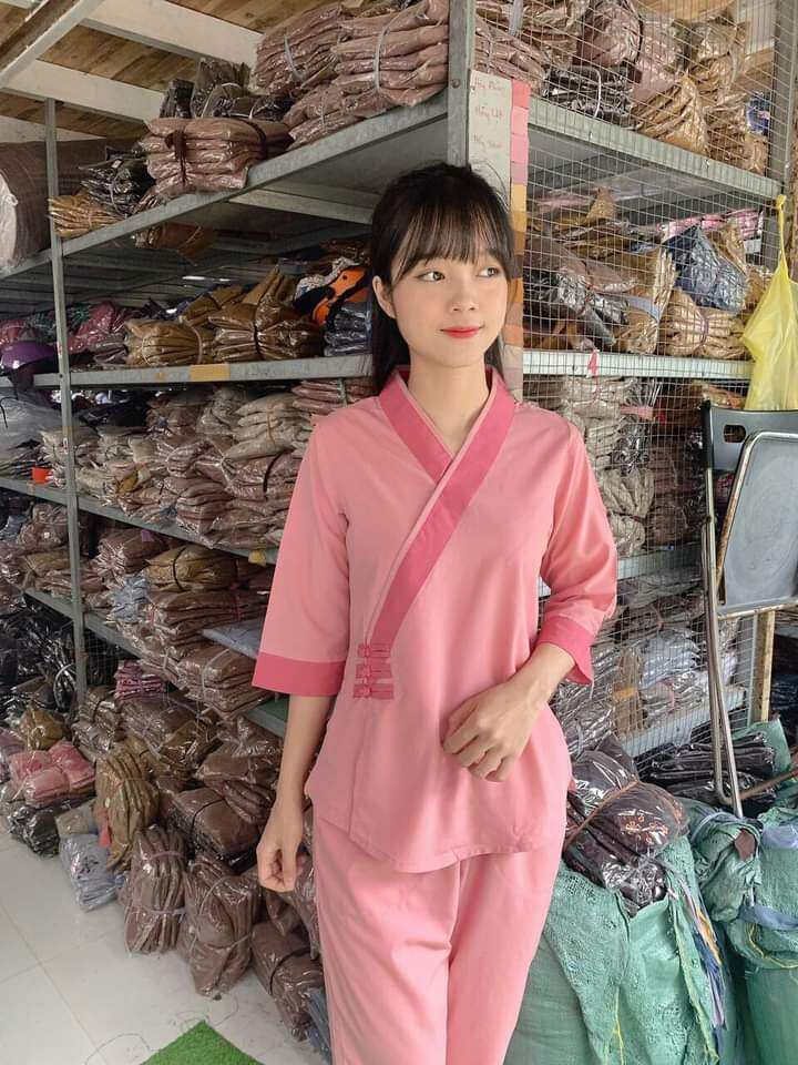 Đồ Lam Đi Chùa - Mẫu kate 3 nút