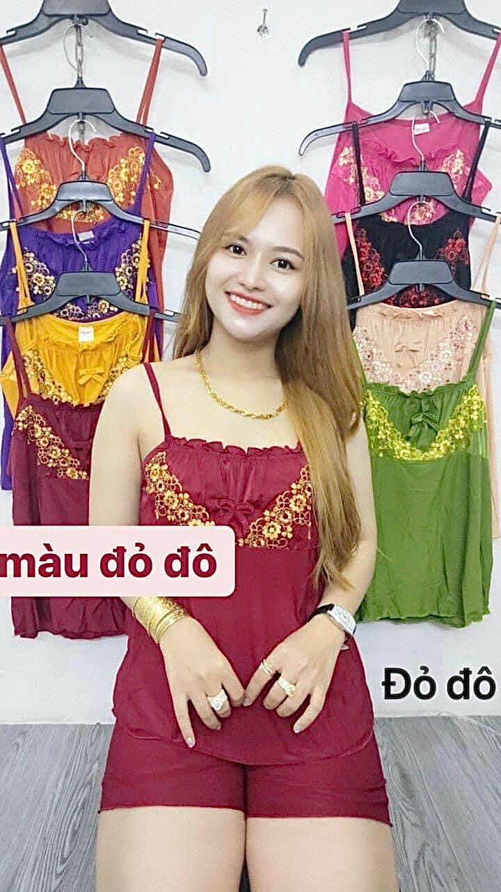 Bộ đùi thun lạnh 2 dây nhí cổ nhún