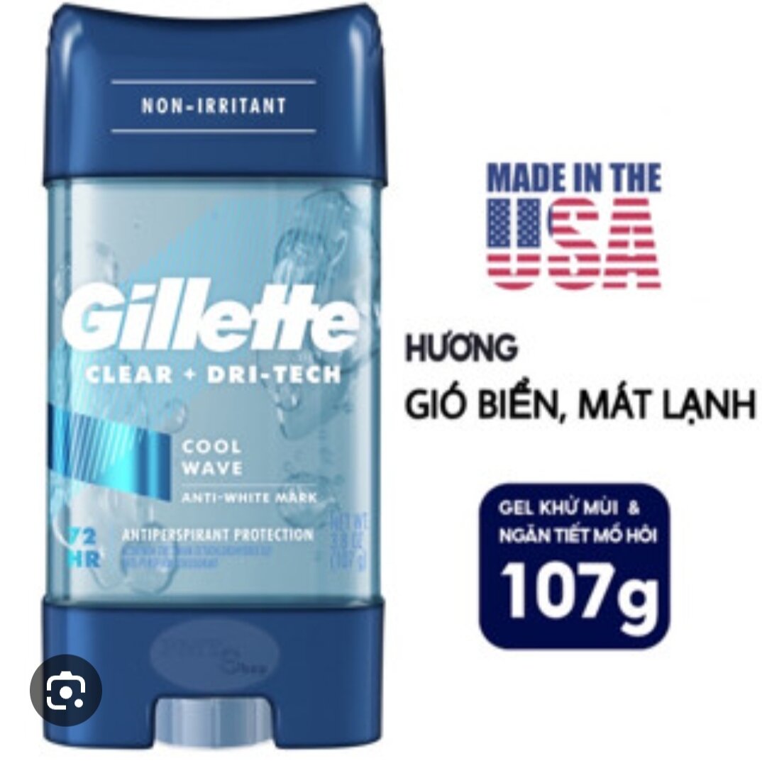 Lăn khử mùi gillette usa mỹ dạng gel 107g khử mùi hôi