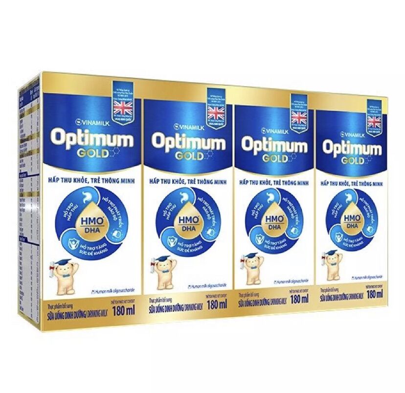 [HCM]Combo 4 hộp sữa Optimum Gold 180ml