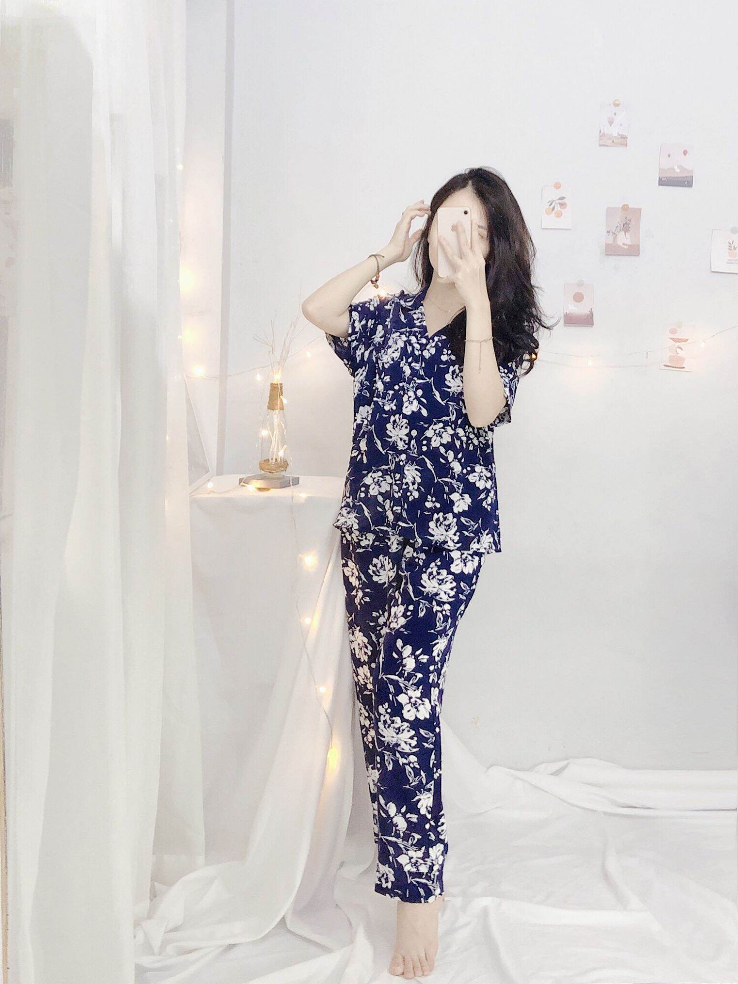 Đồ bộ mặc nhà mango hoa trắng bắt mắt thiết kế theo dáng Pyjama chưa bao giờ là hết hot 🔥🔥🔥