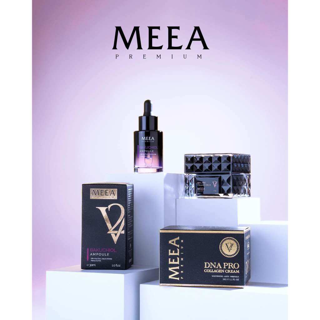 Combo face cá hồi lớn meea origin - kem face collagen v2 + serum bakuchiol + kem chống nắng meea