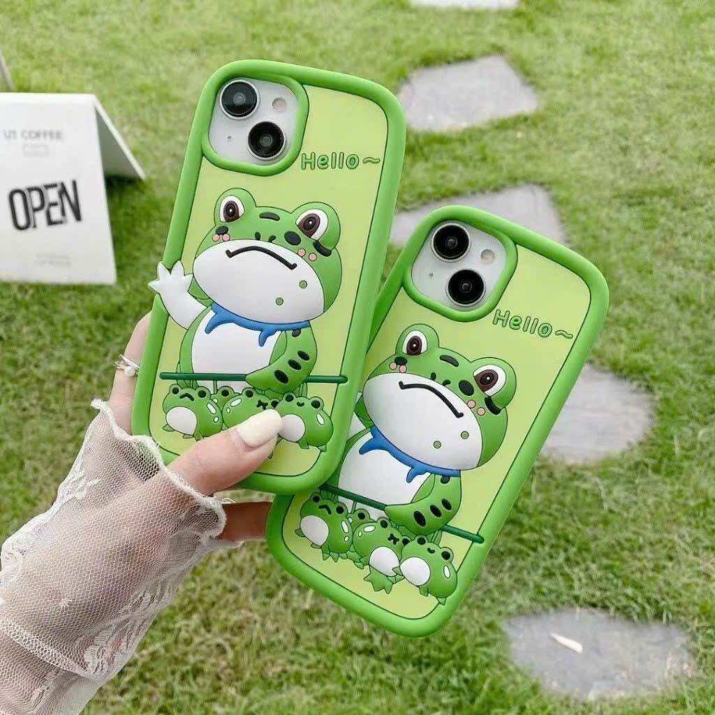Ốp thú ếch xanh iphone 6 plus 7 plus 8 plus xs max 11 pro max 12 pro max 13 pro max 14 pro max siêu kute