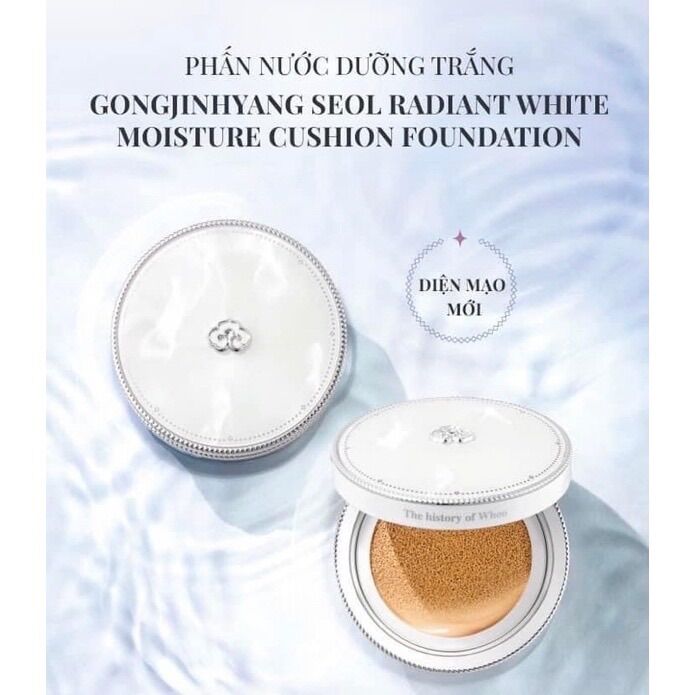 Phấn nước Whoo dưỡng trắng da Radiant White Moisture Cushion Foundation
