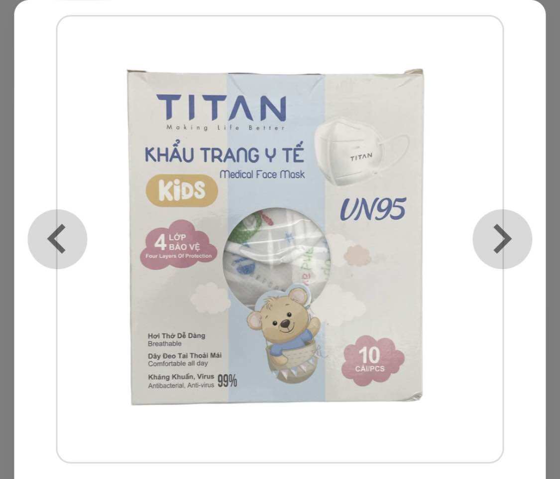 Khẩu Trang VN95 Kids cho bé 3-12 tuổi – Lá Chắn Hoàn Hảo Bảo Vệ Cho Bé