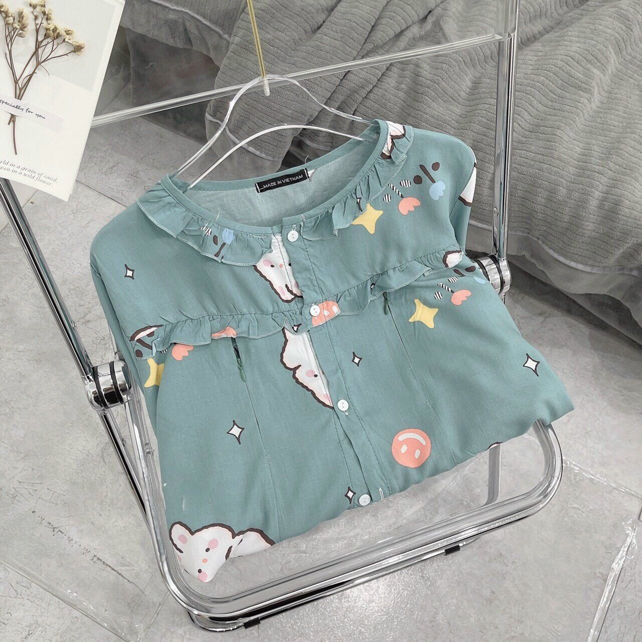 [HCM]Bộ đồ bầu và sau sinh dài tay lanh siêu mát