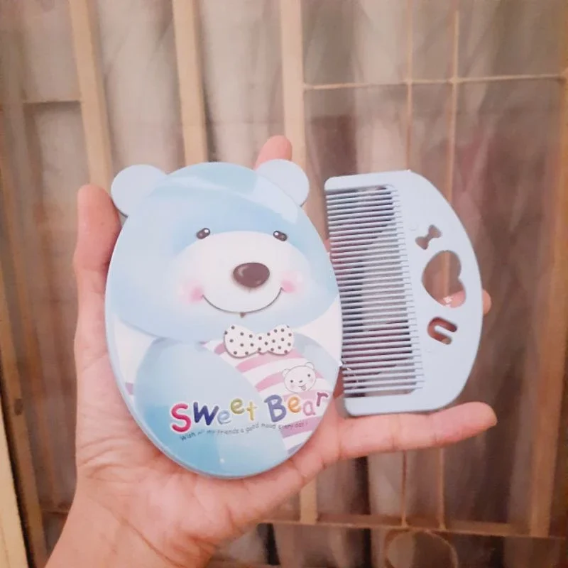 Gương soi kèm lược bỏ bóp (8×11cm)