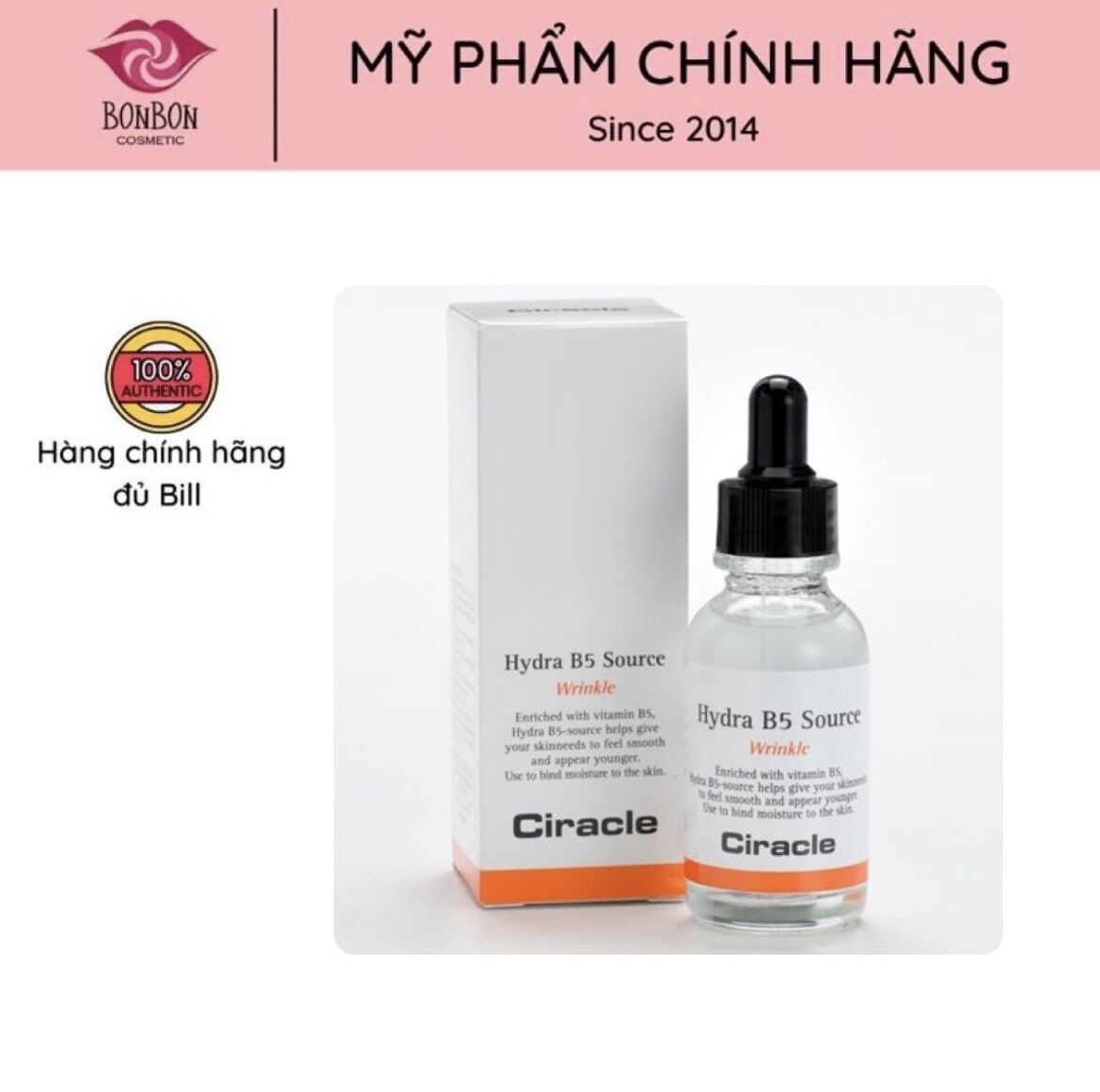 Serum ciracle hydra b5 source siêu phục hồi bonboncosmetic