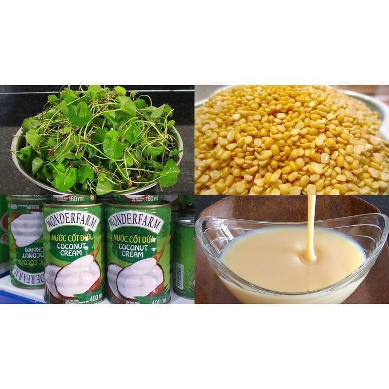 Bột đậu xanh rau má nước cốt dừa (hộp 500g)