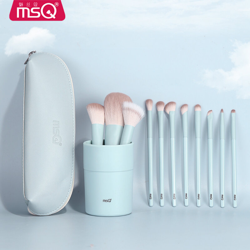 Msq/bộ cọ trang điểm 11 chiếc màu xanh mây bộ cọ cả bộ cọ phấn mắt sản phẩm chính hãng phấn má hồng cọ phấn mũi che khuyết điểm