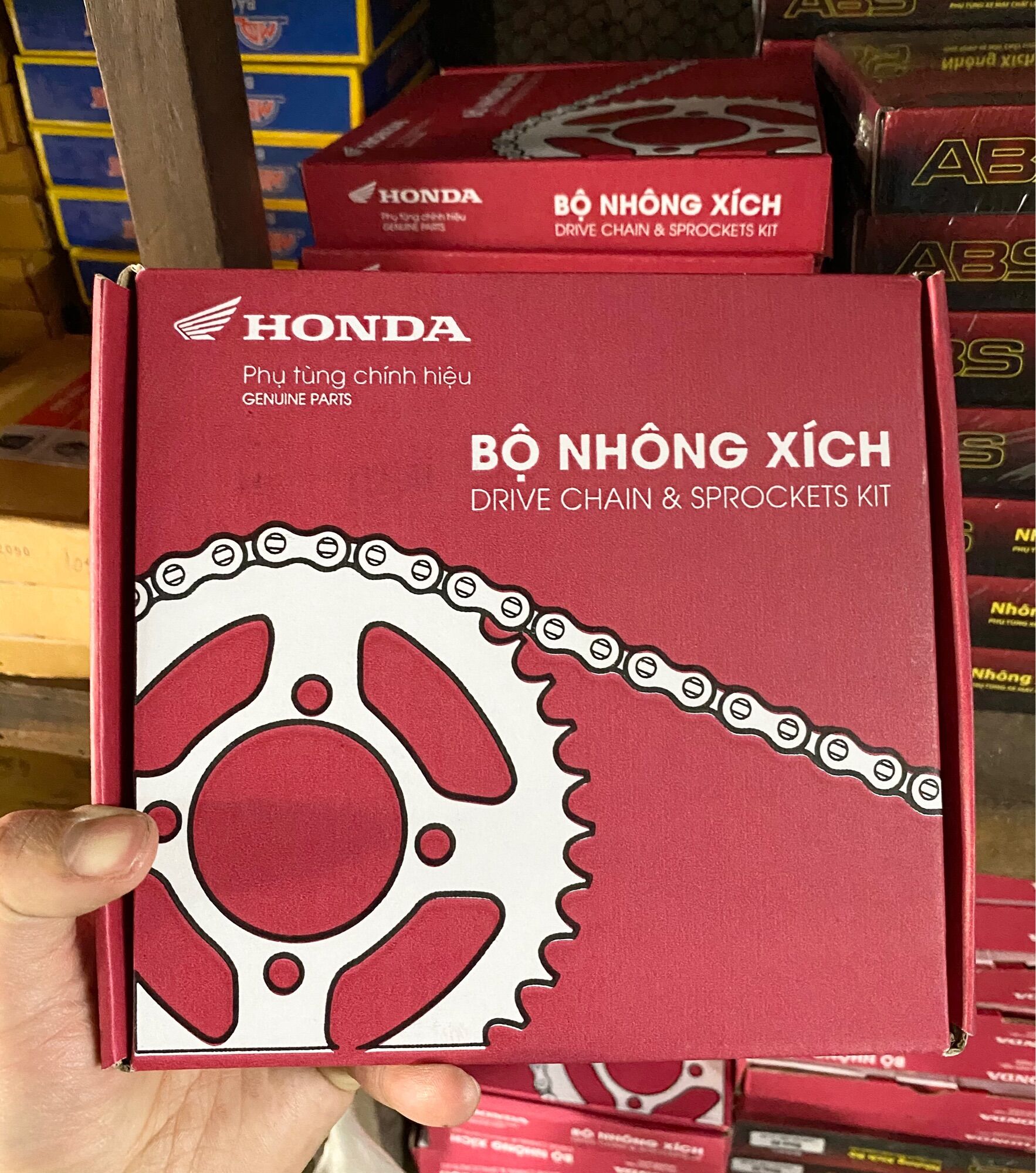 Bộ nhông xích honda xe máy Wave, Dream, Rsx, Ws110